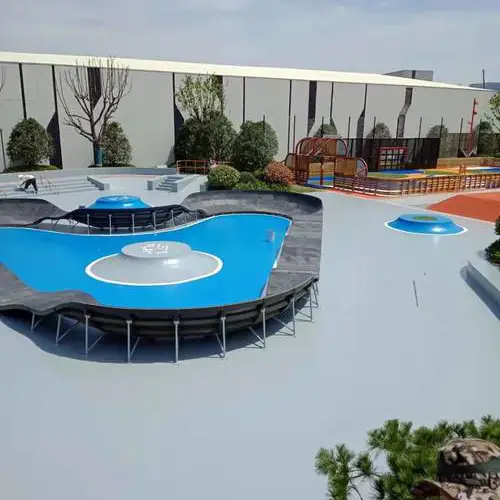 扬州体育场轮滑赛道聚氨酯刚玉超耐磨地面